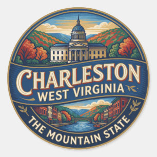 Adesivo Charleston West Virginia Capital Apalache