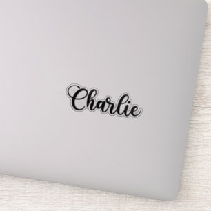 Adesivo Charlie Name - Caligrafia manuscrita