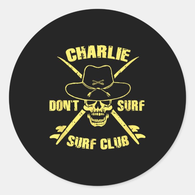 Adesivo Charlie Não Surfa  (Frente)