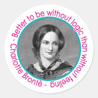 Adesivo Charlotte Bronte Retrato Com Citação