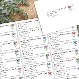 Adesivo Charm 30 Floral Casamento Fúnebre Endereço de Conv