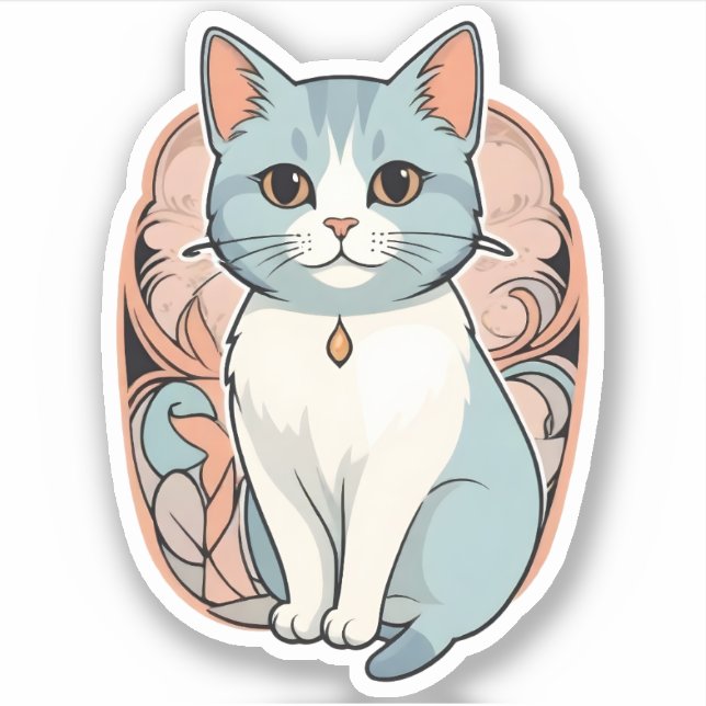 Adesivo Charme Felino Sereno (Frente)