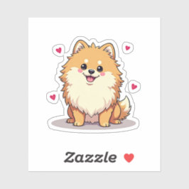 Adesivo Charme Pomeraniano charmoso, Bubble Kawaii Delight
