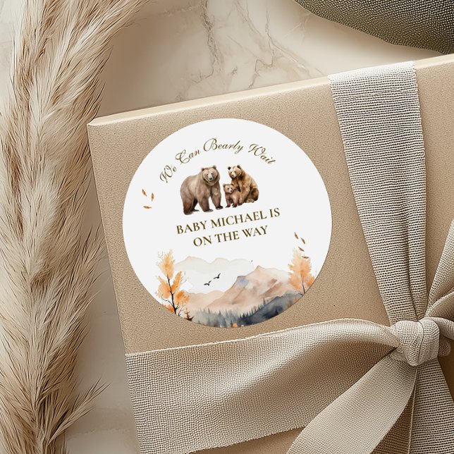 Adesivo Charming Autumn Woodland Bear Family (Criador carregado)