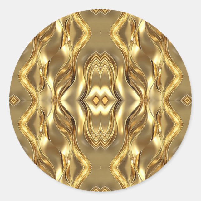 Adesivo Charming golden-colored pattern  (Frente)