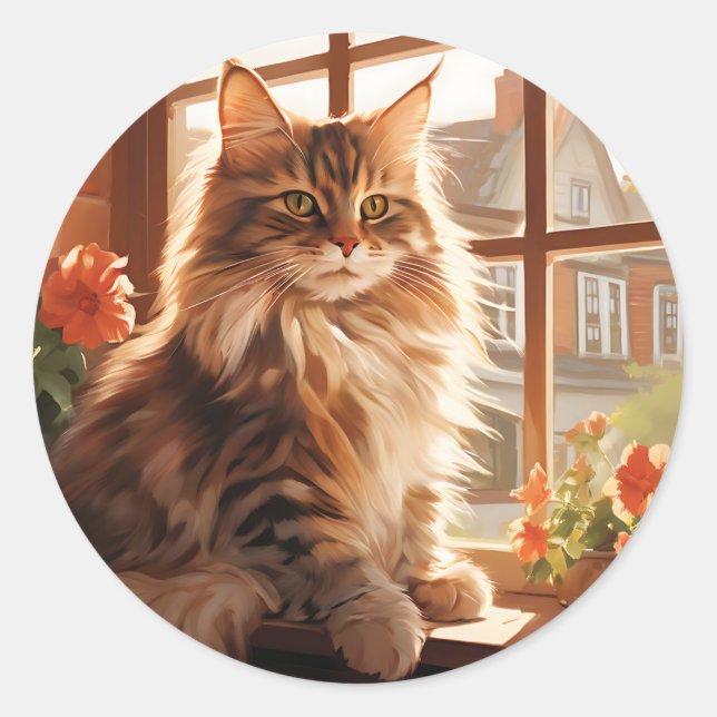 Adesivo Charming Maine Coon Cat (Frente)