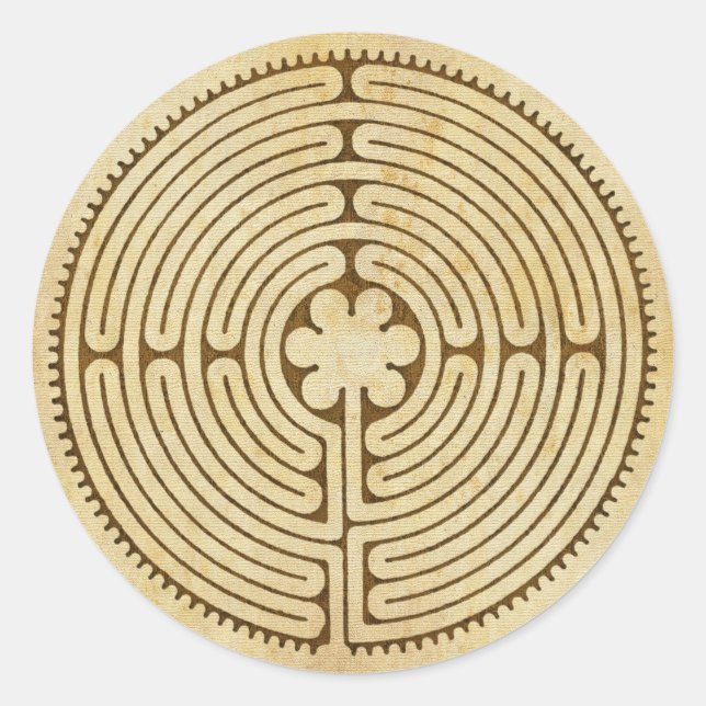Adesivo Chartres Labyrinth estilo antigo 1 + suas ideias (Frente)
