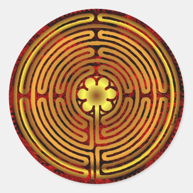 Adesivo Chartres Labyrinth Fire Sticker (Frente)