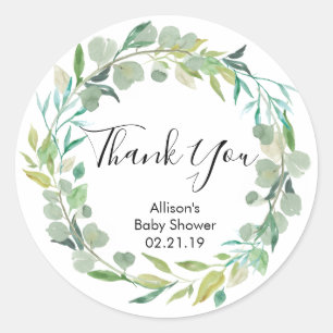 Adesivo chás de fraldas verdes, folhas verdes