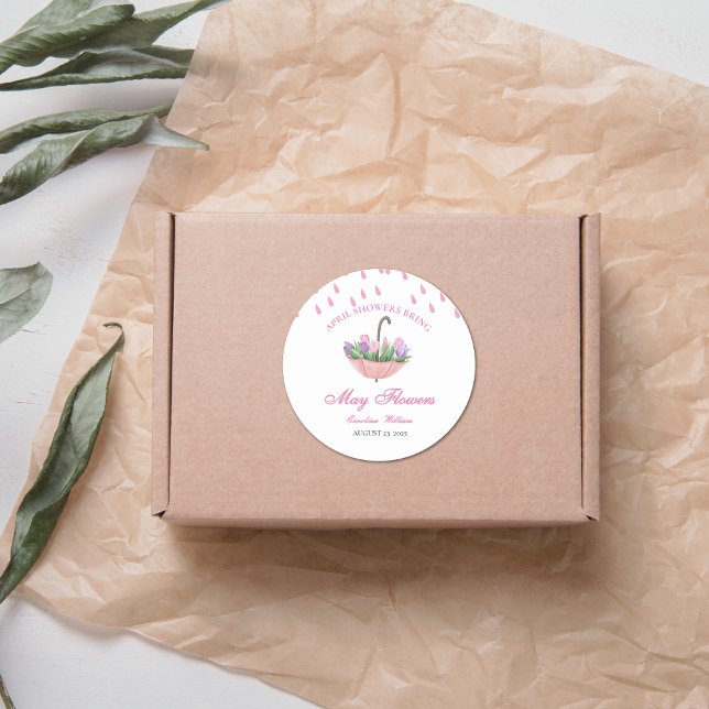 Adesivo Chás rosa de abril trazem Chá de fraldas mais rápi (Criador carregado)