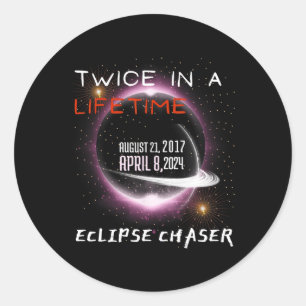 Adesivo Chaser Solar Eclipse 2024 Duas Vezes Engraçada Em