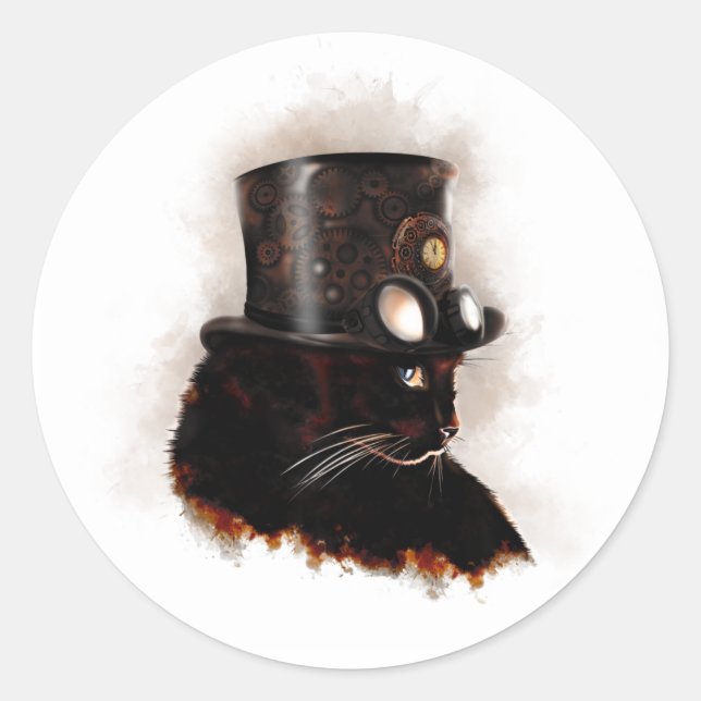 Adesivo Chat steampunk (Frente)