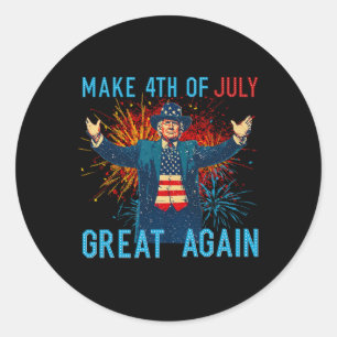 Adesivo Chato Trump Faça 4 De Julho Grande Novamente Fogos