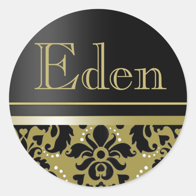 Adesivo Chaucer Sticker "Eden" (preto/ouro) (Frente)