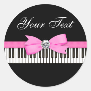 Adesivo Chave do Piano Rosa e Negro Considerando