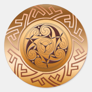Adesivo Chave e espiral celtas