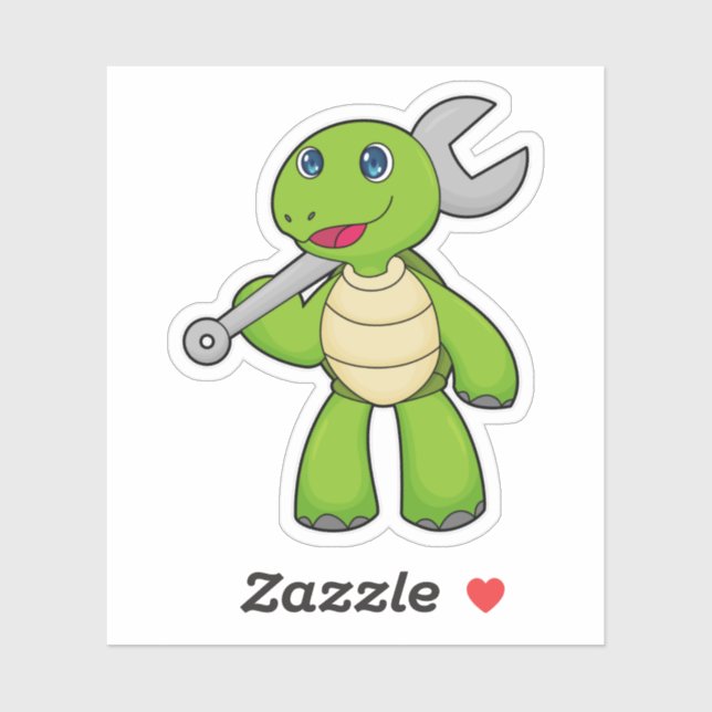 Adesivo Chave mecânica de tartaruga (Folha)