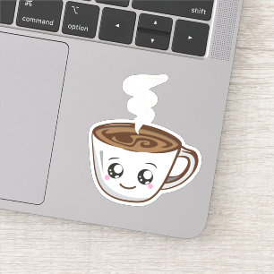 Adesivo Chávena de café de Kawaii