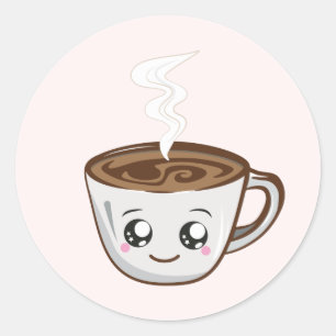 Adesivo Chávena de café de Kawaii, chá