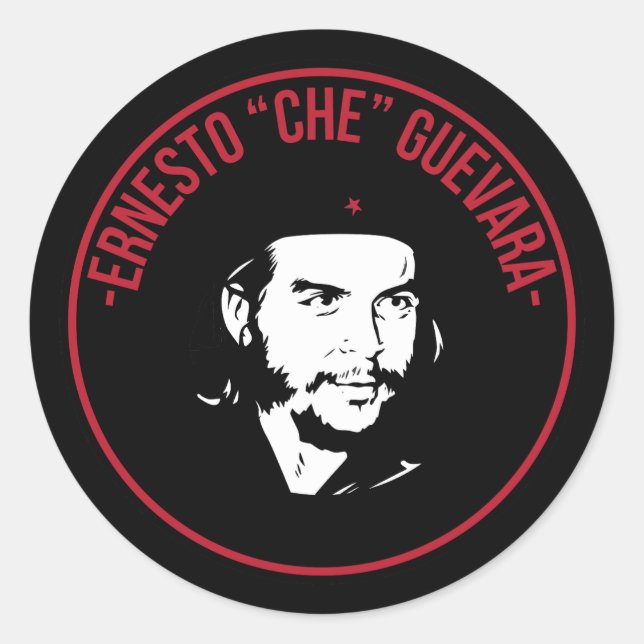 Adesivo Che Guevara Preto e Branco (Frente)