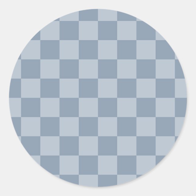Adesivo Checkerboard azul empoeirado (Frente)