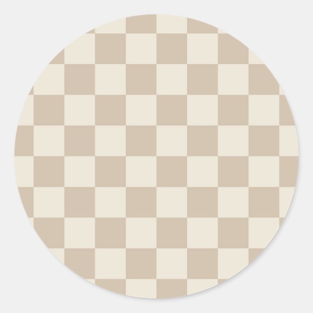 Adesivo Checkerboard castanho e bege (Frente)