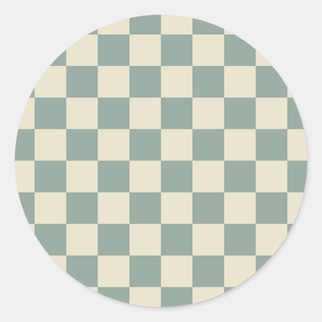 Adesivo Checkerboard verde e amarelo pálido (Frente)