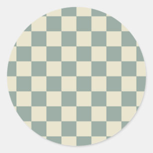 Adesivo Checkerboard verde e amarelo pálido