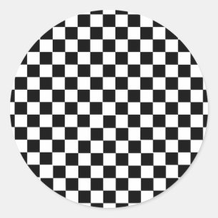 Adesivo Checkered branco preto