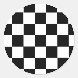 Adesivo Checkered preto e branco