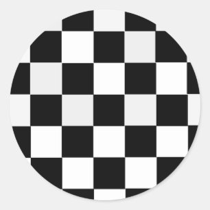 Adesivo Checkered preto e branco