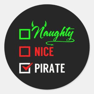 Adesivo Checklist para o Natal pirata e travesso
