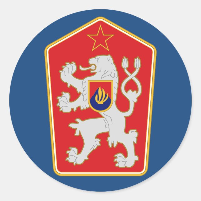 Adesivo Checoslováquia - Casaco De Armas (1960-1990) (Frente)