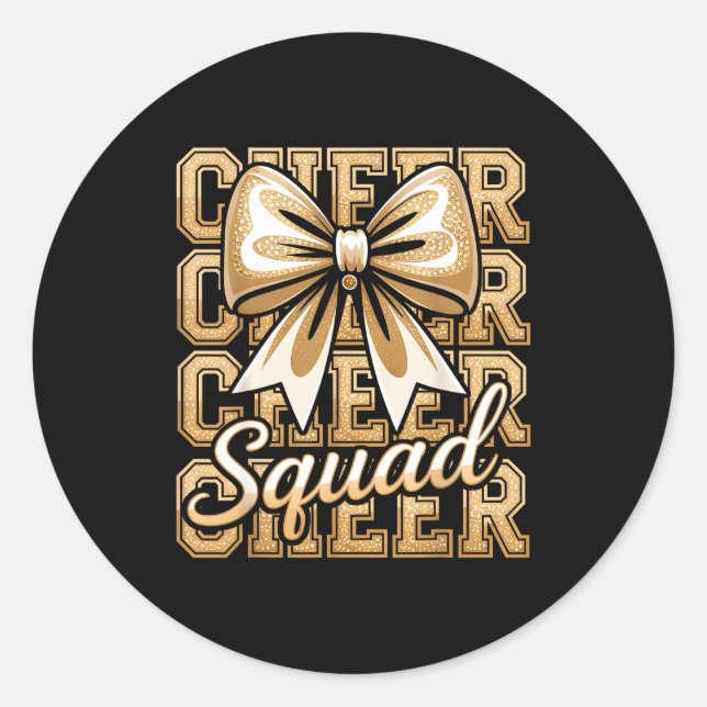 Adesivo Cheer Squad Gold Funny Srt Cheerleader Cheerleadin (Frente)