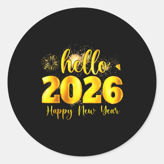 Adesivo Cheer To The New Year Happy New Year 2026 Party  (Frente)