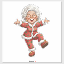 Adesivo Cheerful Christmas Grandma Holiday Celebrations