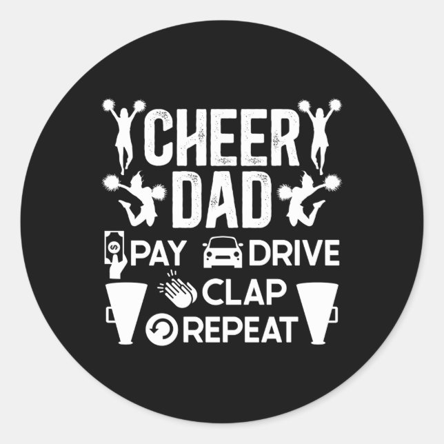 Adesivo Cheerhead Padre Cheerhead, Pai Pay Drive Clap (Frente)