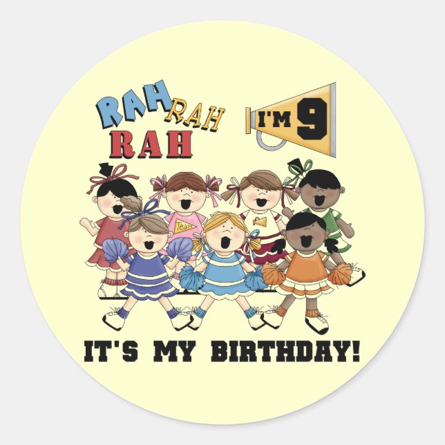 Adesivo Cheerleader 9º Camisetas e presentes de aniversári (Frente)