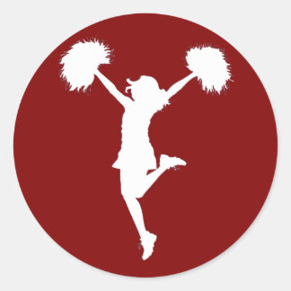 Adesivo Cheerleader Cheerhead Outline Art by Al Rio