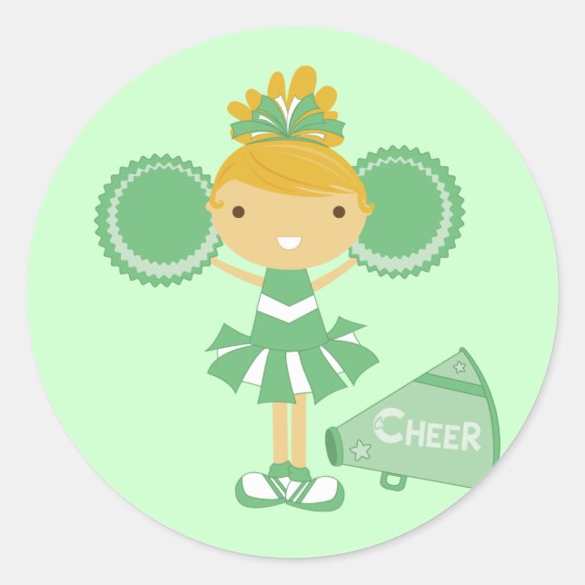 Adesivo Cheerleader em verde (Frente)