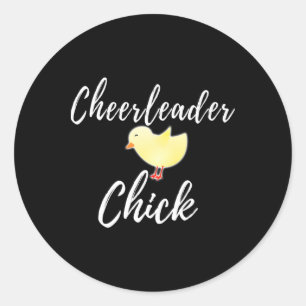 Adesivo Cheerleader Garota Engraçada Galinha Cheerleading