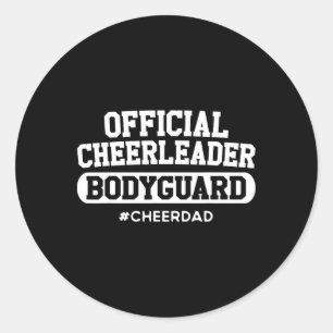 Adesivo Cheerleader Oficial de Saúde Pai BodyGuard Engraça