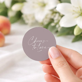 Adesivo Cheers to Love Wedding Favor Sticker