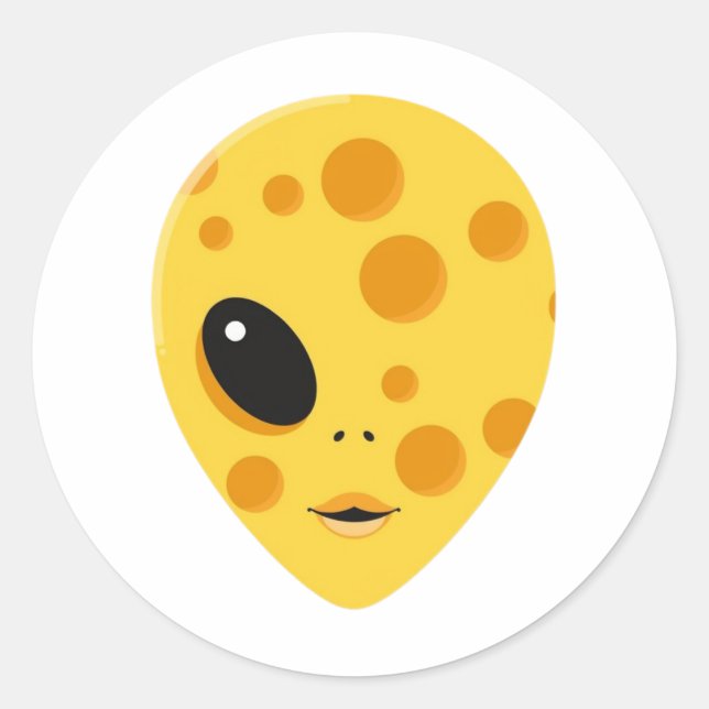 Adesivo Cheese Alien – Funny Dairy Art (Frente)