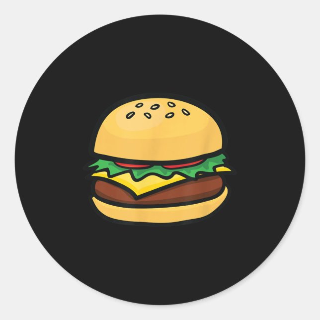 Adesivo Cheeseburger Emoticon Hamburger Churrasco de queij (Frente)