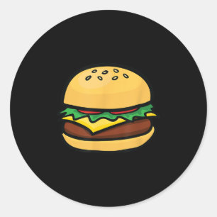Adesivo Cheeseburger Emoticon Hamburger Churrasco de queij
