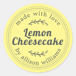 Adesivo Cheesecake de Limão Caseiro Amarelo