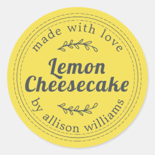 Adesivo Cheesecake de Limão Caseiro Amarelo