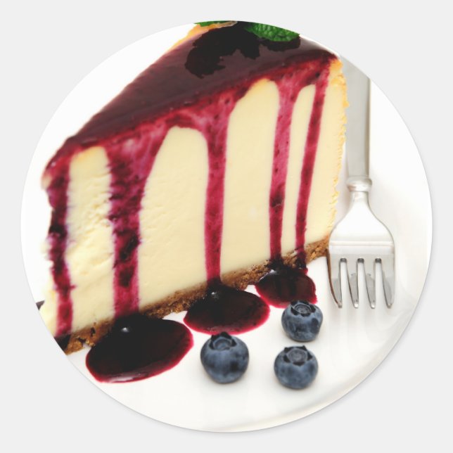 Adesivo Cheesecake E Mirtilos (Frente)
