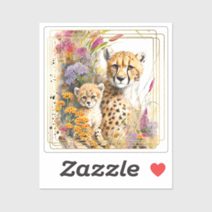 Adesivo Cheetah Baby e Mamãe Sticker